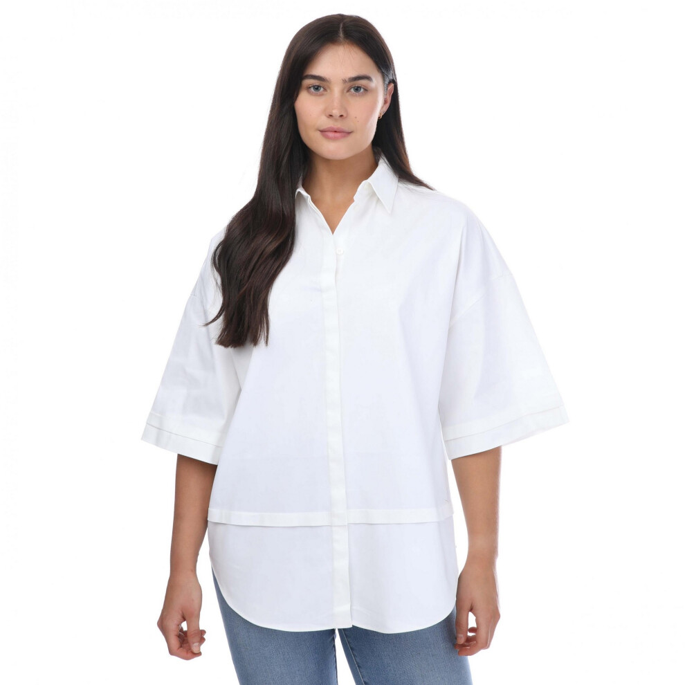 (16 UK, White) Ted Baker Womens/Ladies Orlanda 3/4 Length Oversized Shirt