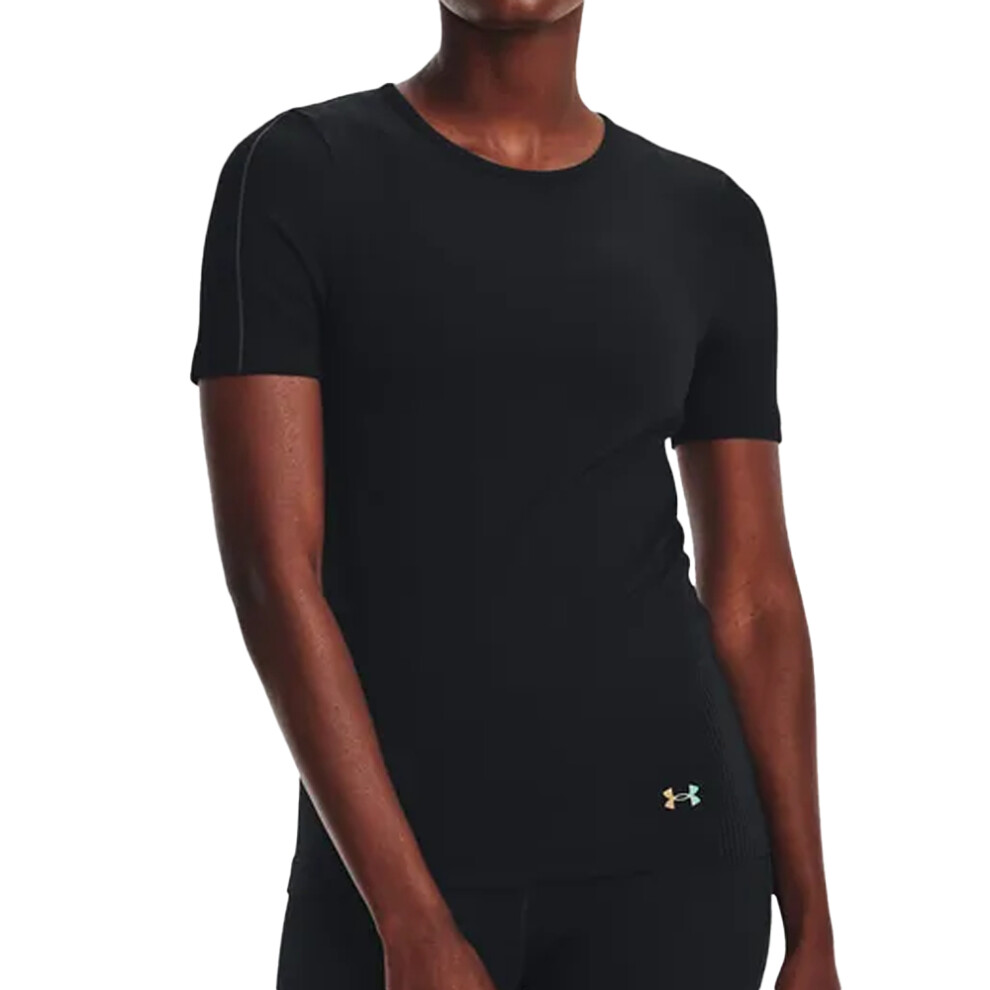 (8 UK, Black) Under Armour Womens/Ladies Rush Seamless T-Shirt