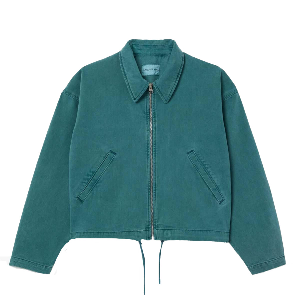 (10 UK, Green) Lacoste Womens/Ladies Natural Dyed Denim Relaxed Fit Jacket