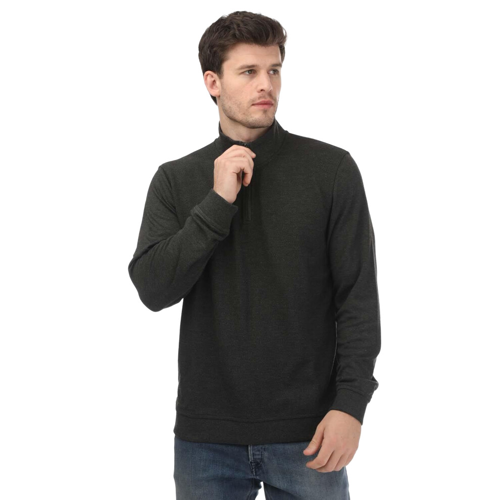 (M, Navy) Ted Baker Mens Bits Textured Funnel Neck Sweater Top