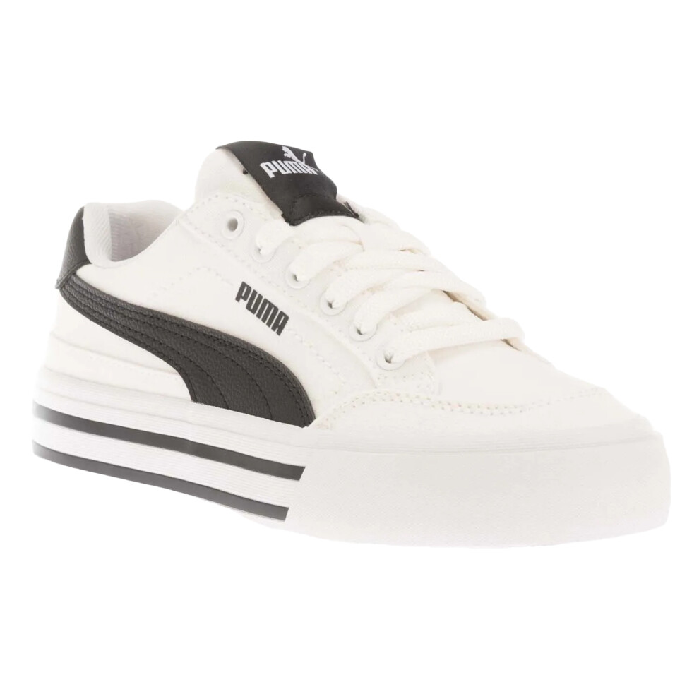 (5 UK, Black/White) Puma Childrens/Kids Court Classic Vulc Trainers