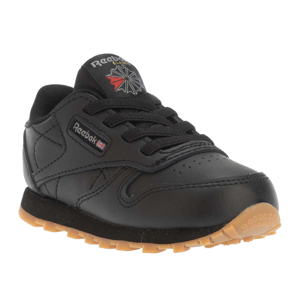 (8.5 UK Child, Black) Reebok Childrens/Kids Classic Leather Trainers