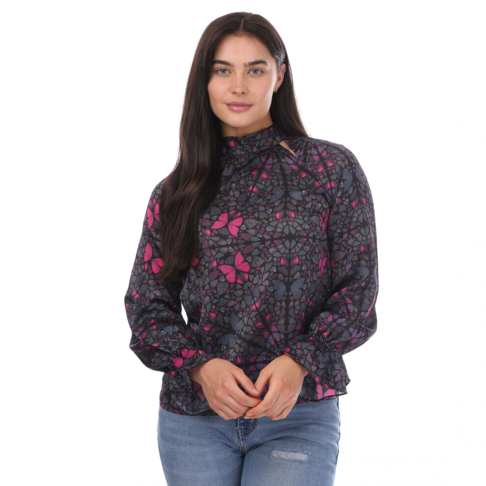 (10 UK, Black) Ted Baker Womens/Ladies Heiydii High-Neck Blouse