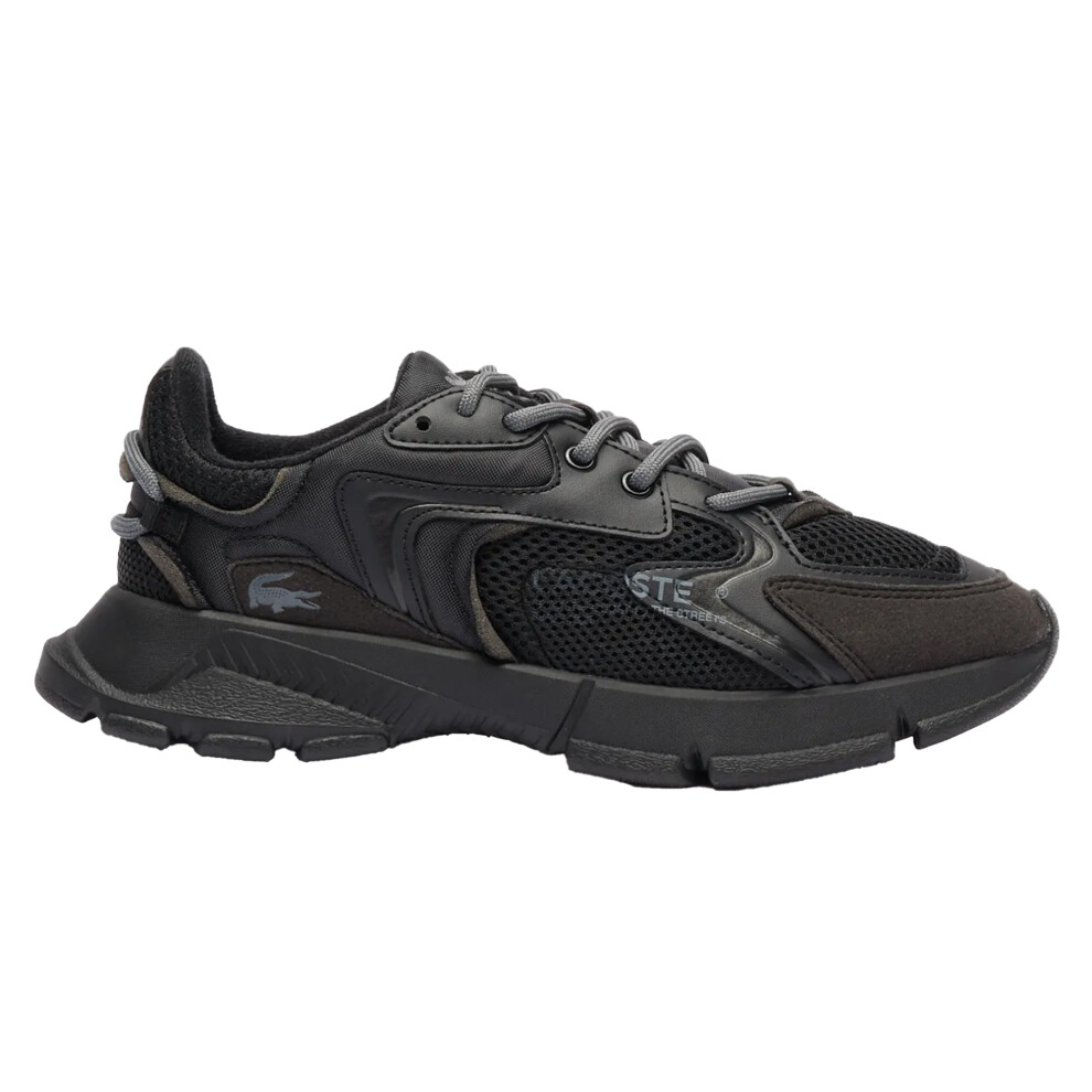 (2.5 UK, Black) Lacoste Childrens/Kids L003 Neo Suede Panel Trainers