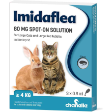 Spot On Flea Treatment for Large Cats & Large Rabbits 80mg 3 Pipettes
