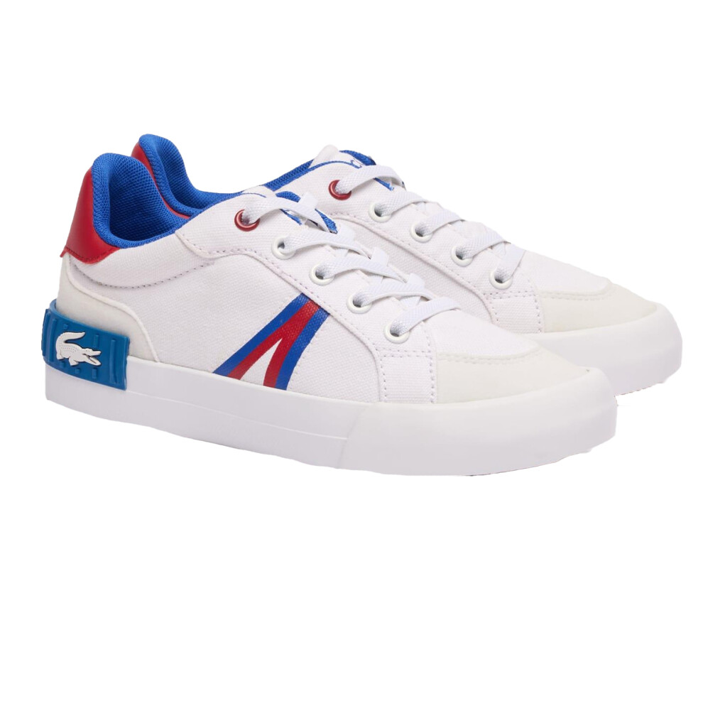 (1.5 UK, White/Red) Lacoste Childrens/Kids L004 Trainers