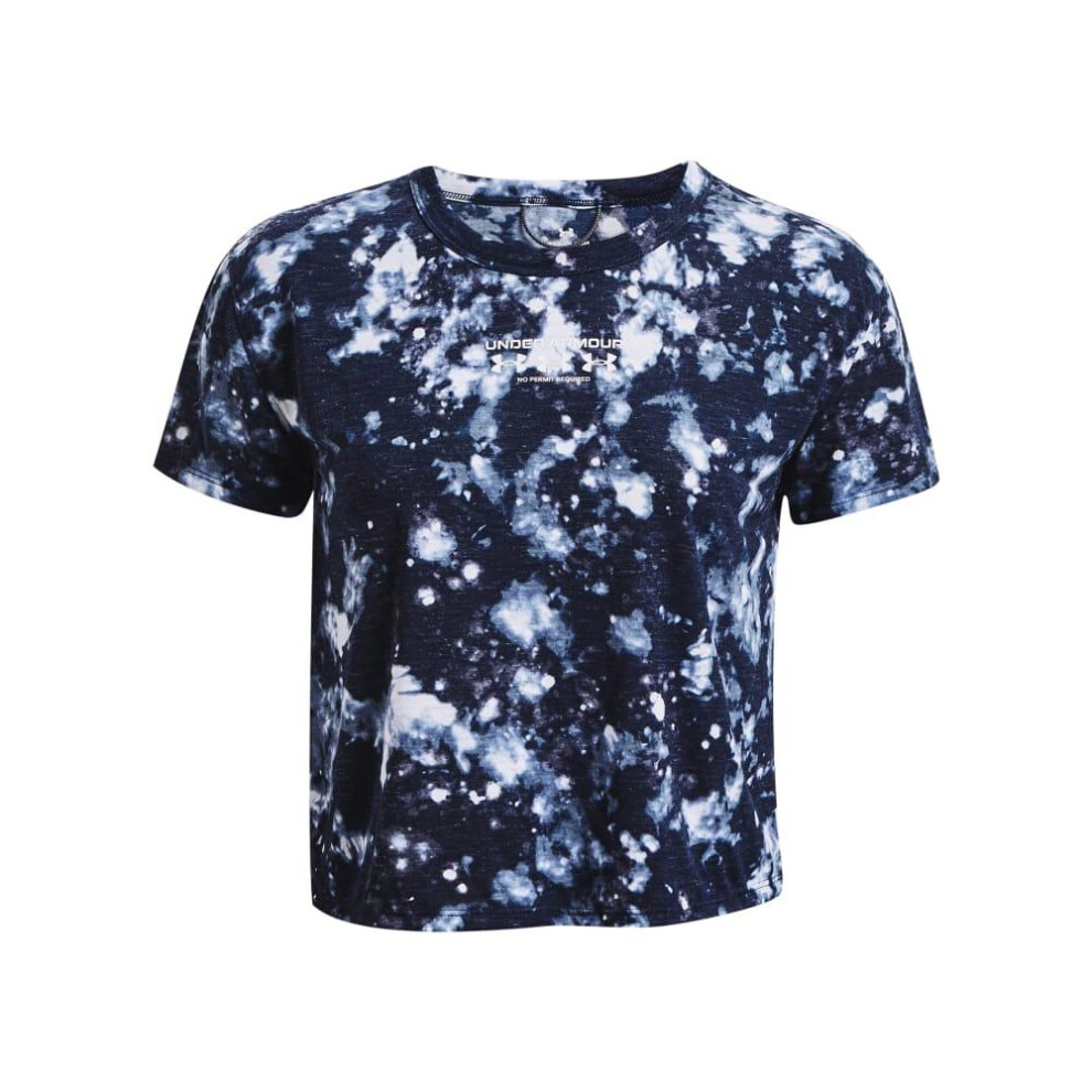 (3XL, Midnight Navy/White/Blue) Under Armour Womens/Ladies Run Trail T-Shirt