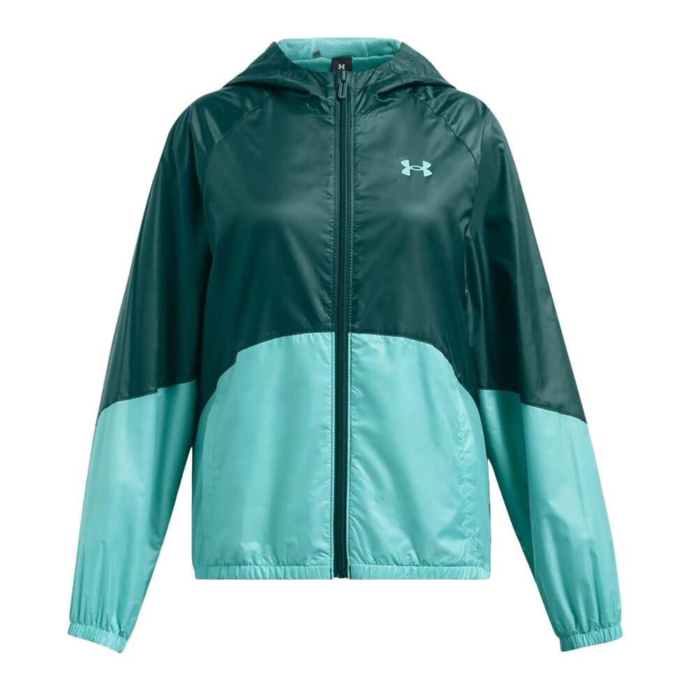(7-8 Years, Blue) Under Armour Girls Sportstyle Windbreaker