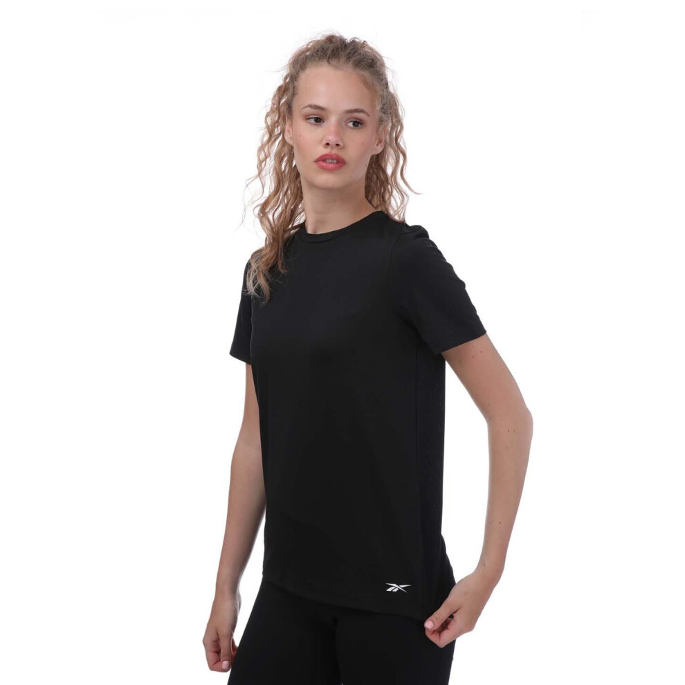 (12 UK - 14 UK, Black) Reebok Womens/Ladies Workout Ready Speedwick T-Shirt