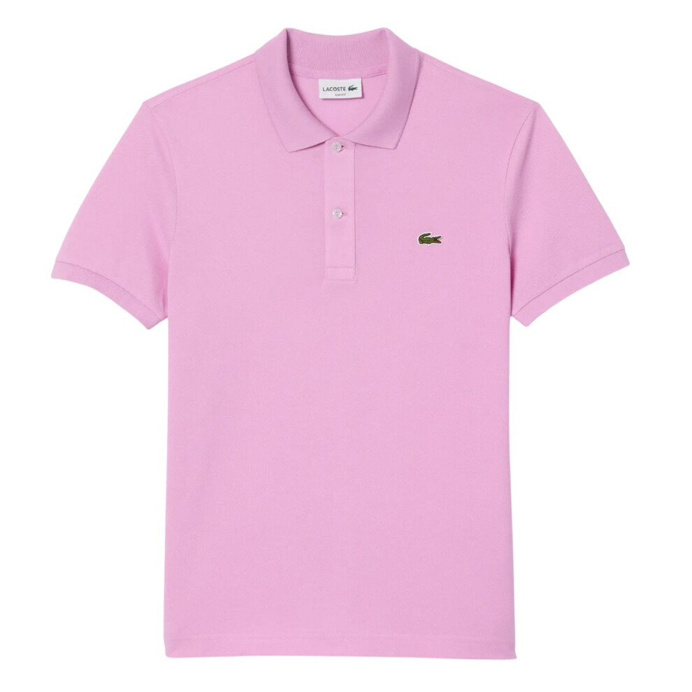 (XS, Pink) Lacoste Mens L.12.12 Pique Slim Polo Shirt