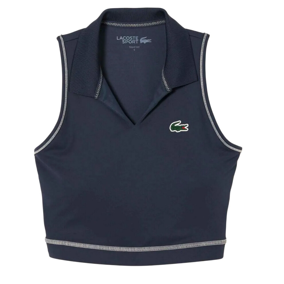 (8 UK, Blue) Lacoste Womens/Ladies Sports Bra