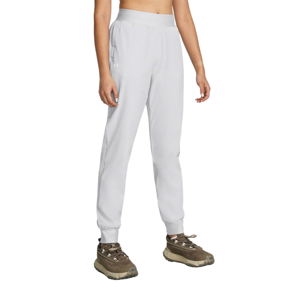 (12 UK R, Grey) Under Armour Womens/Ladies Rival Woven High Rise Trousers