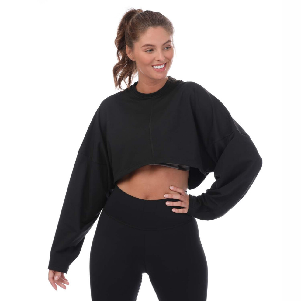 (4 UK - 6 UK, Black) Reebok Womens/Ladies Lux Oversized Hoodie