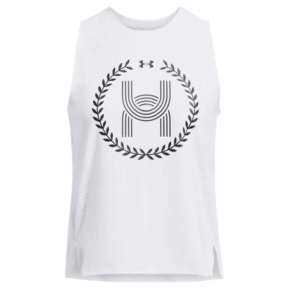 (8 UK, White) Under Armour Womens/Ladies Launch Elite Iso-Chill Tank Top