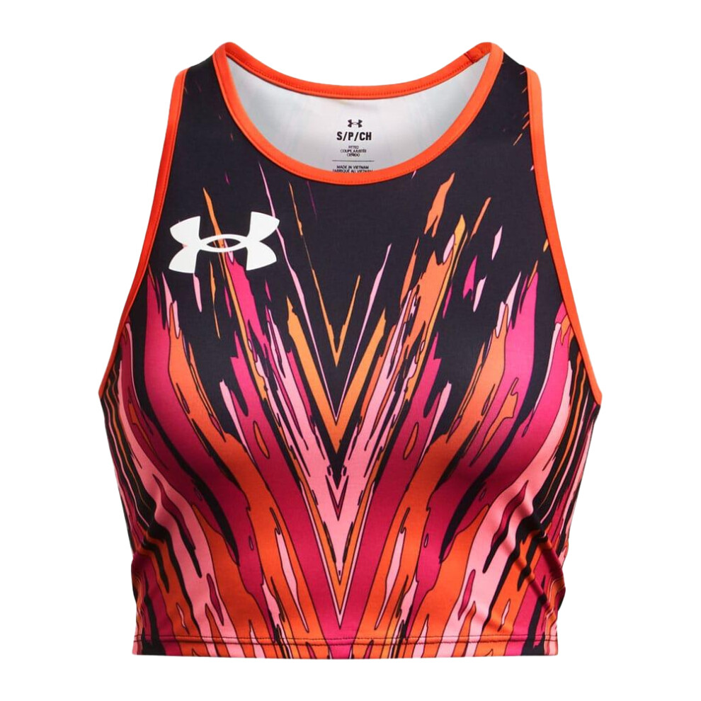 (12 UK, Black) Under Armour Womens/Ladies Pro Runner Tank Top