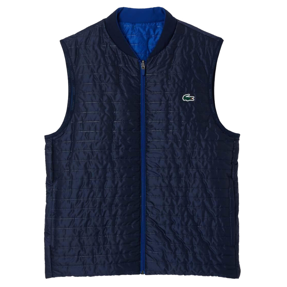 (S, Navy) Lacoste Mens Reversible Sport Gilet