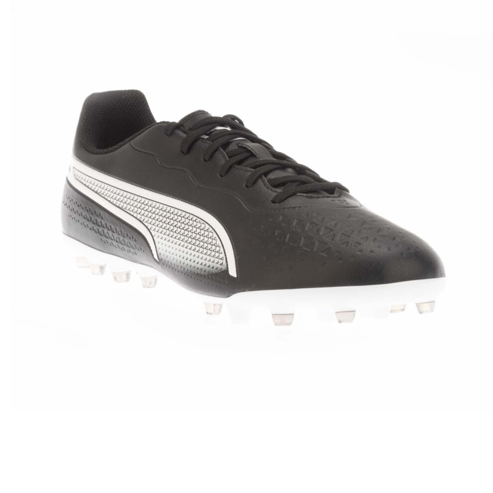 (8.5 UK, Black/White) Puma Mens King Match MG Football Boots