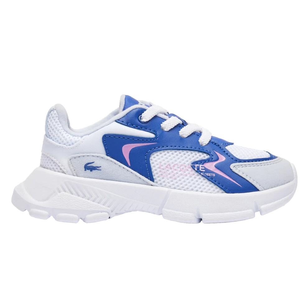 (3 UK Child, Light Blue) Lacoste Childrens/Kids L003 Neo Suede Trainers