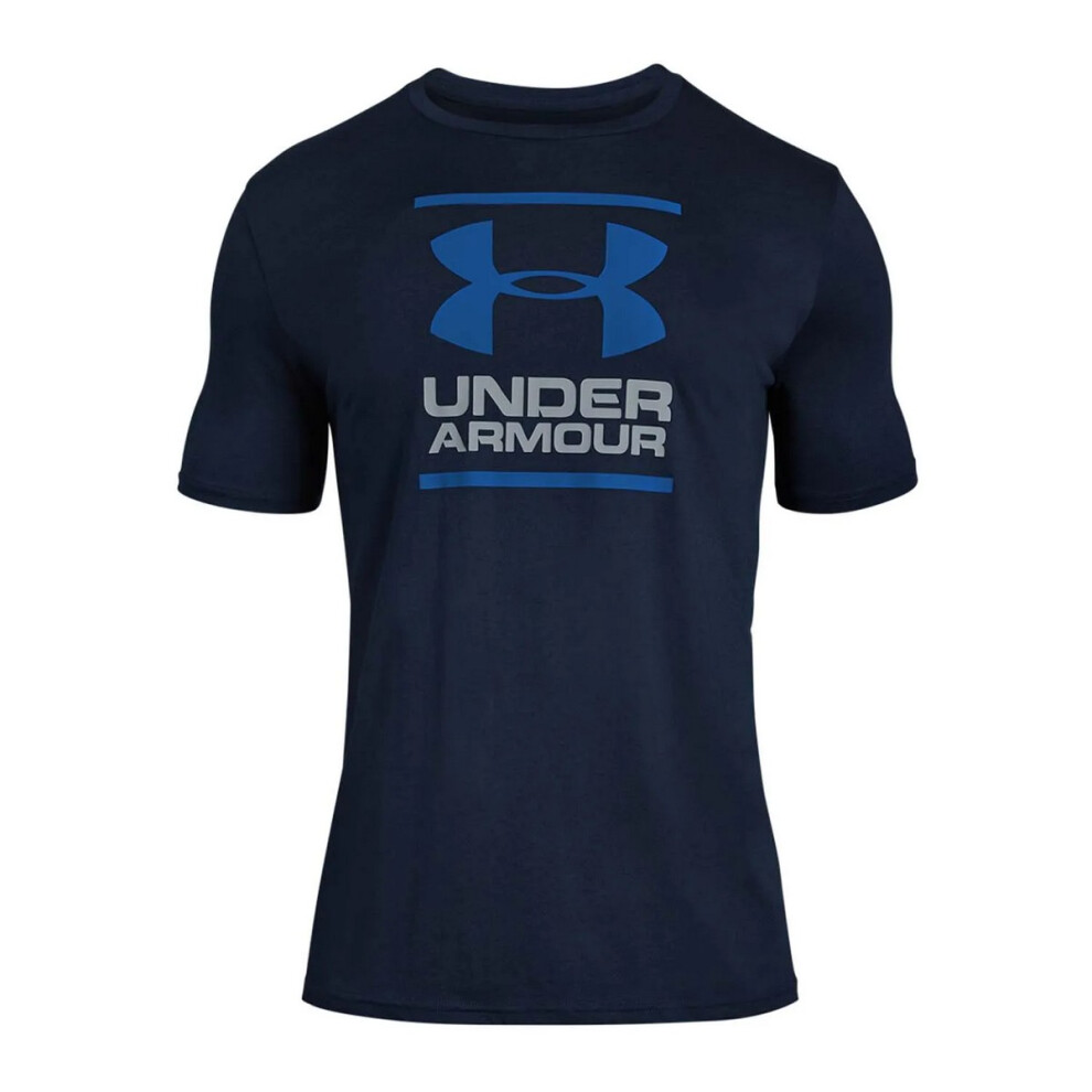 (S, Navy) Under Armour Mens GL Foundation Short-Sleeved T-Shirt