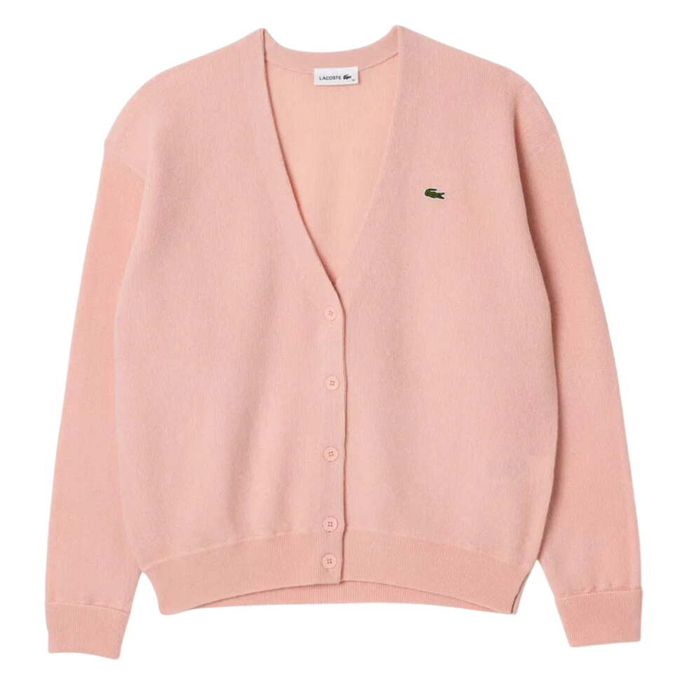 Lacoste Womens/Ladies Wool Relaxed Fit Cardigan