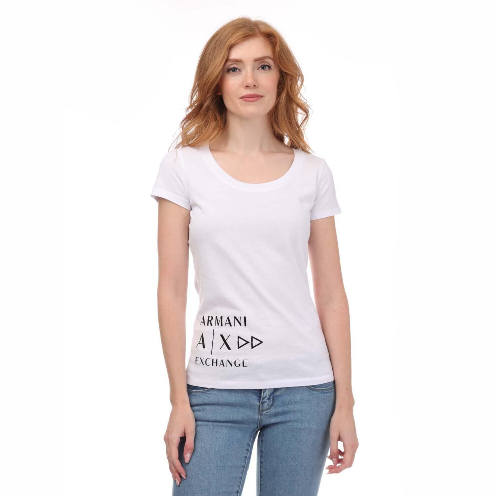 (6 UK, White) Armani Womens/Ladies Slim T-Shirt