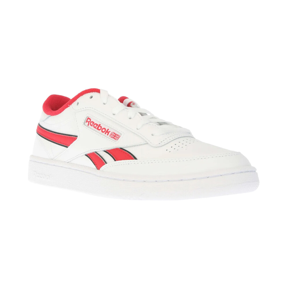 (6.5 UK, White/Red) Reebok Unisex Adult Club C Revenge Leather Trainers