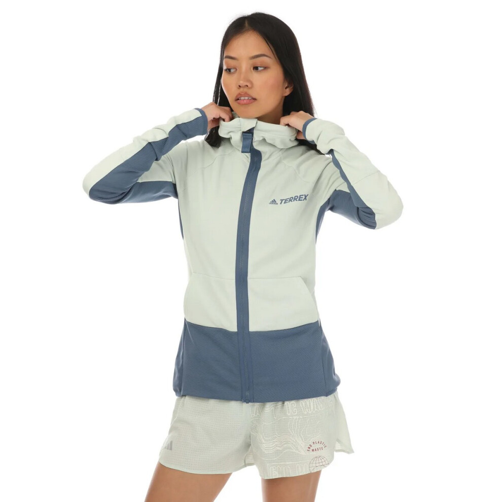 (10 UK, Light Green/Navy Blue) Adidas Womens/Ladies Terrex Zupahike Fleece Jacket