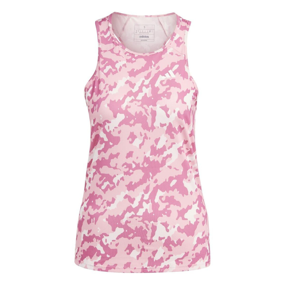 (XXS, Pink) Adidas Womens/Ladies Own The Run Camo Running Tank Top