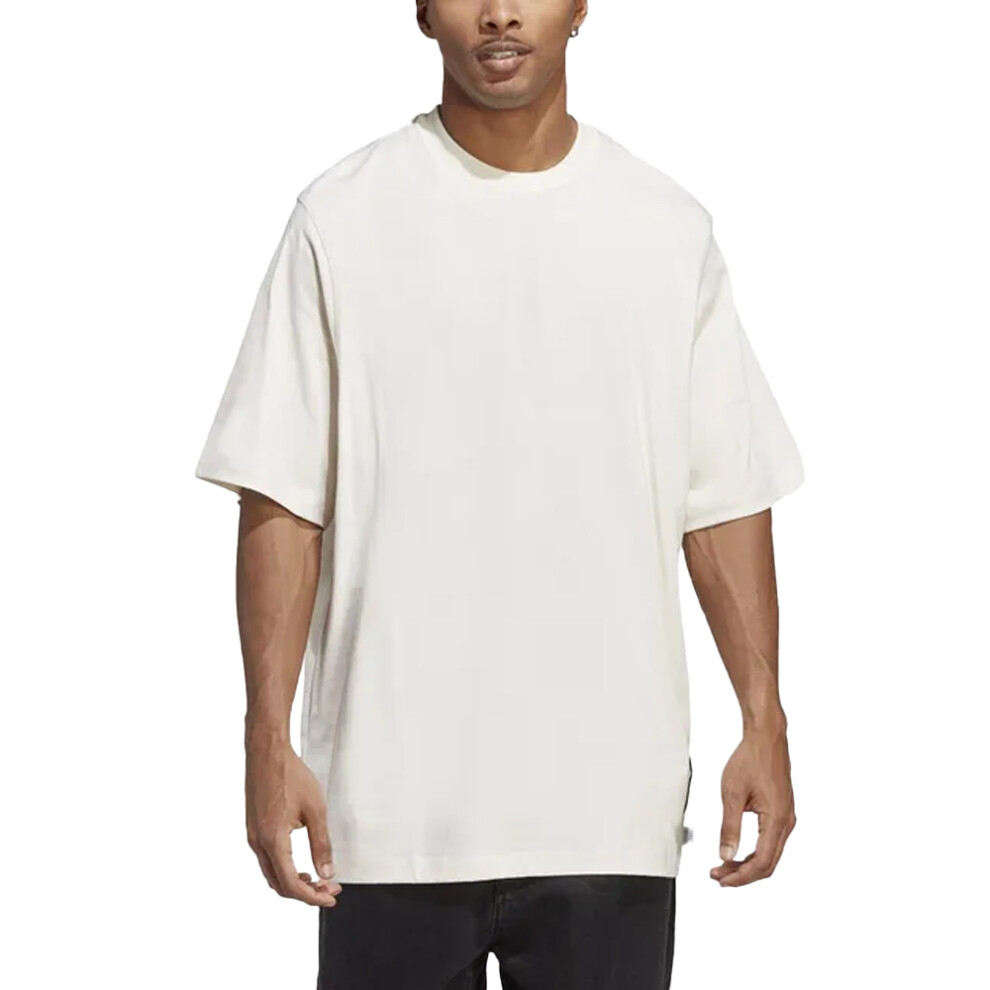 (S, Off White) Adidas Mens Lounge T-Shirt