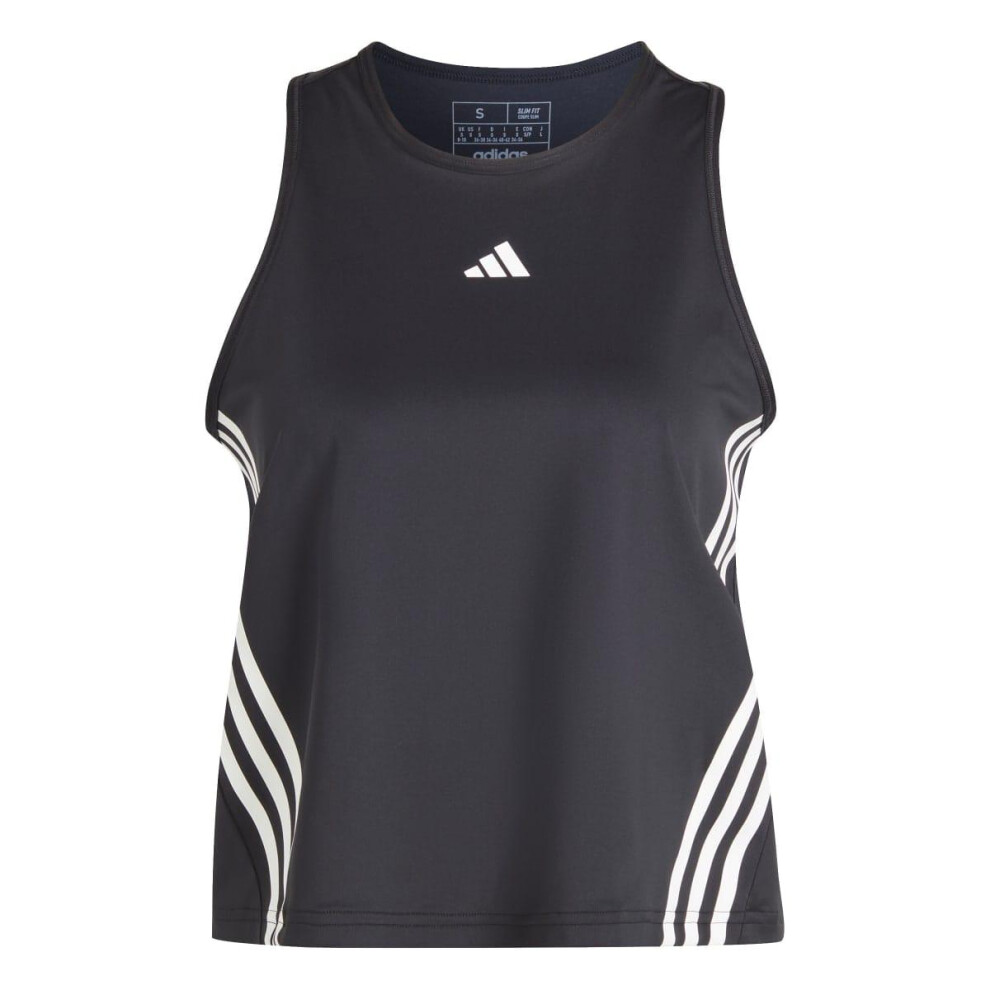 (XS, Black/White) Adidas Womens/Ladies Hyperglam Aeroready Tank Top