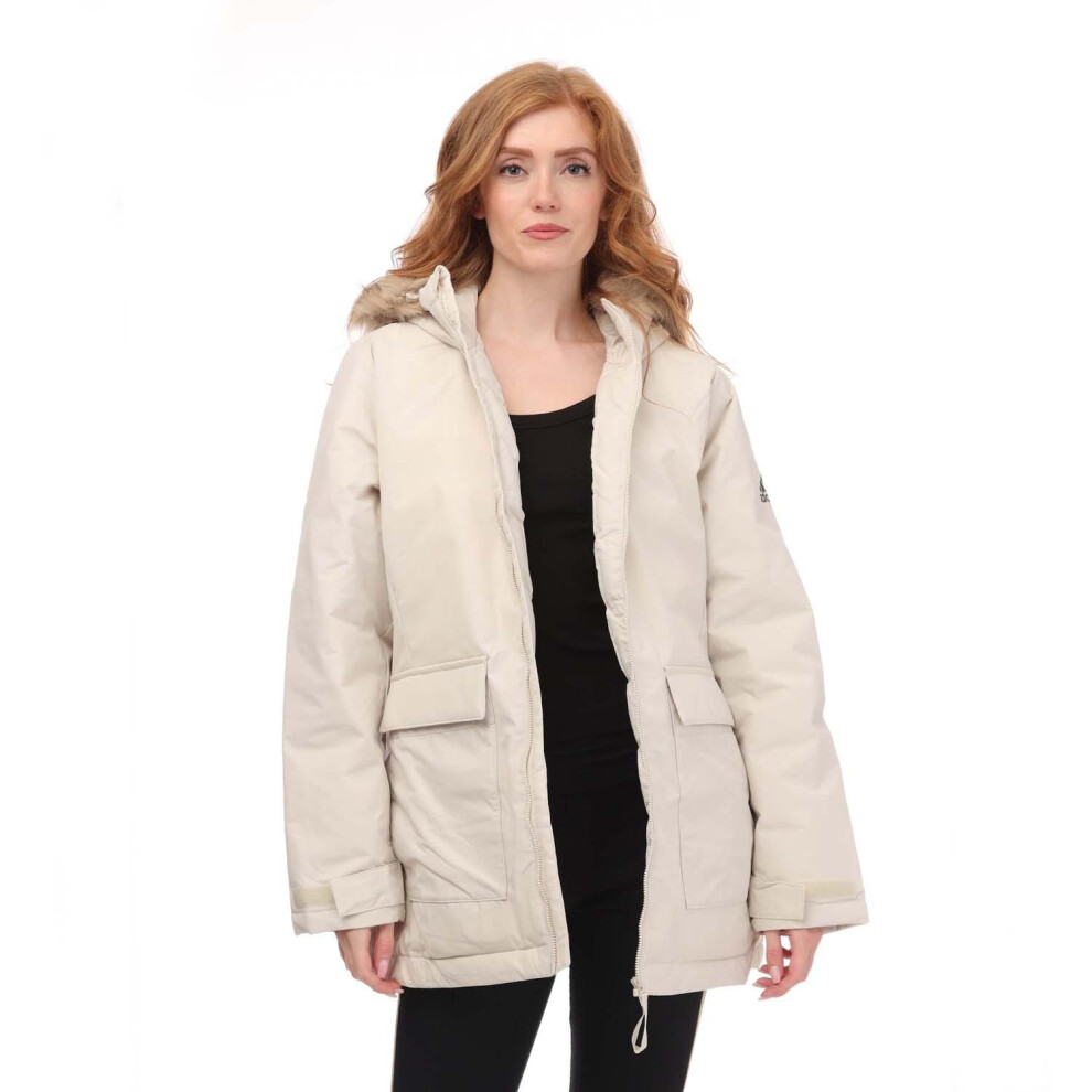 (XS, Beige) Adidas Womens/Ladies Utilitas Hooded Parka