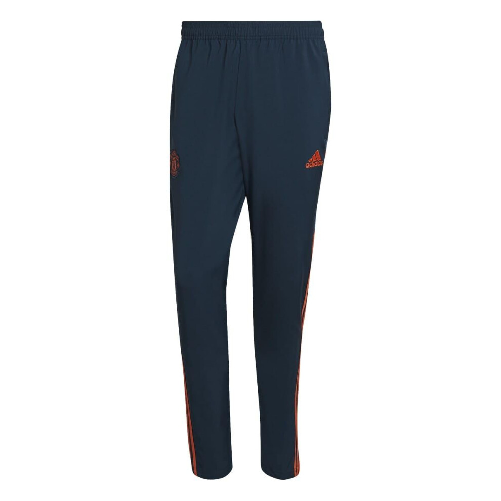 (S, Navy) Adidas Mens 2022/23 Manchester United FC Tracksuit Bottoms