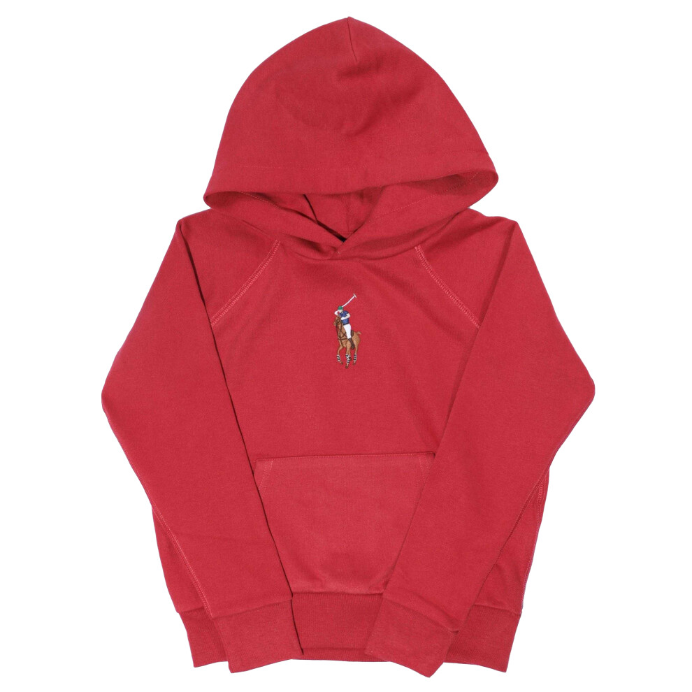 (12-14 Years, Red) Ralph Lauren Girls Pony Hoodie