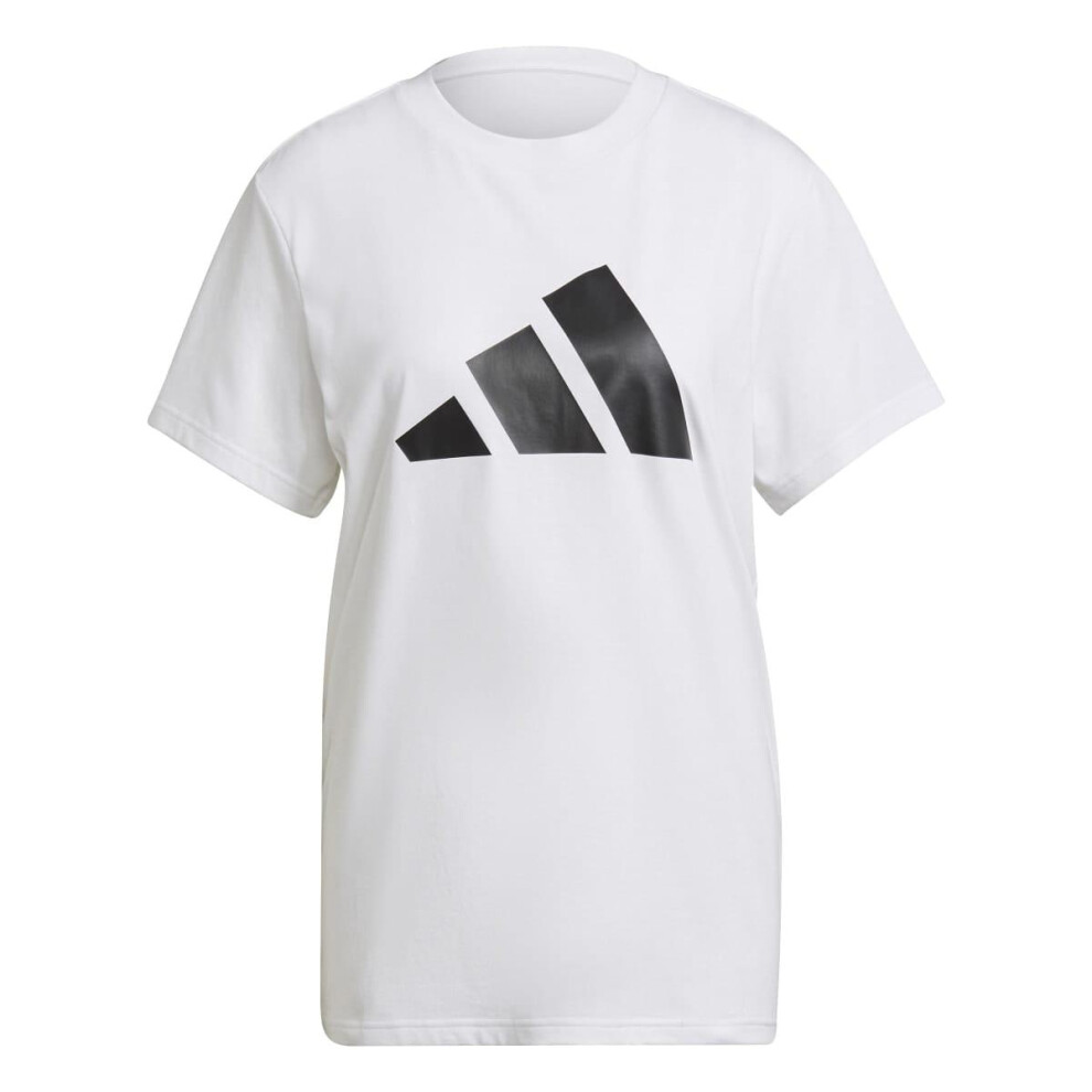 (8 UK - 10 UK, White) Adidas Womens/Ladies Future Icons Logo T-Shirt