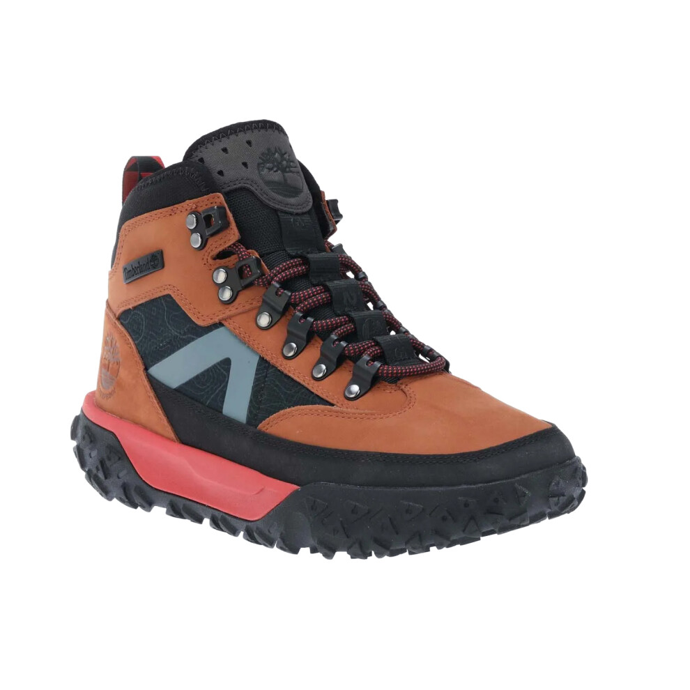 (12.5 UK, Brown) Timberland Mens Waterproof Leather Mid Cut Lace Up Hiking Boots