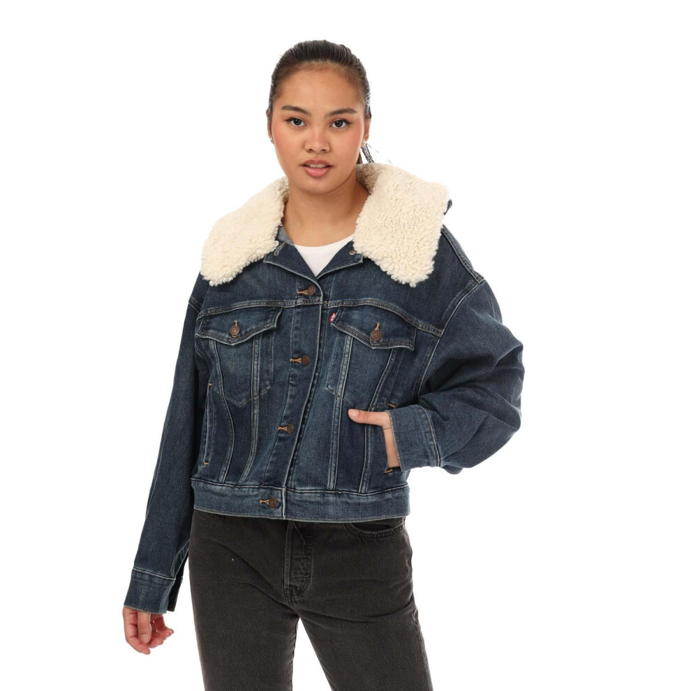 (8 UK, Denim) Levis Womens/Ladies Baby Bubble Trucker Jacket