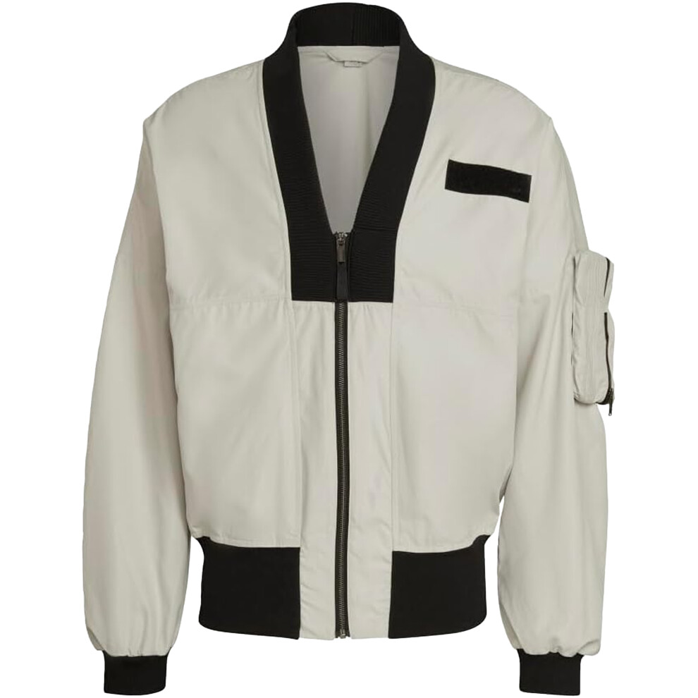 (L, Natural) Adidas Mens Parley Bomber Jacket