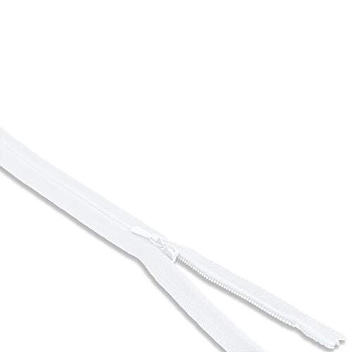 Zíper Invisível Branco de 11 Polegadas Zíper de Nylon para Costura de Vestidos, Saias, Blusas e Calças 2