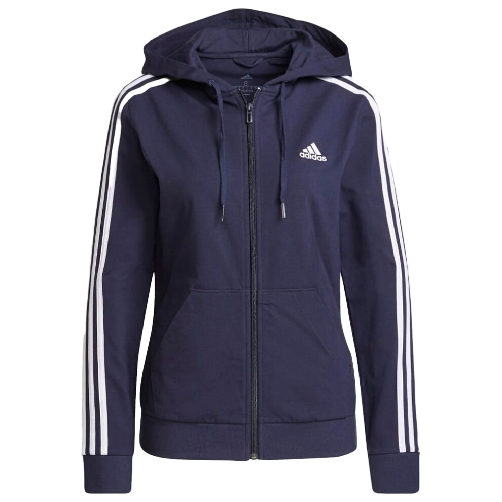 Adidas Womens/Ladies Essentials Triple Stripe Full Zip Hoodie