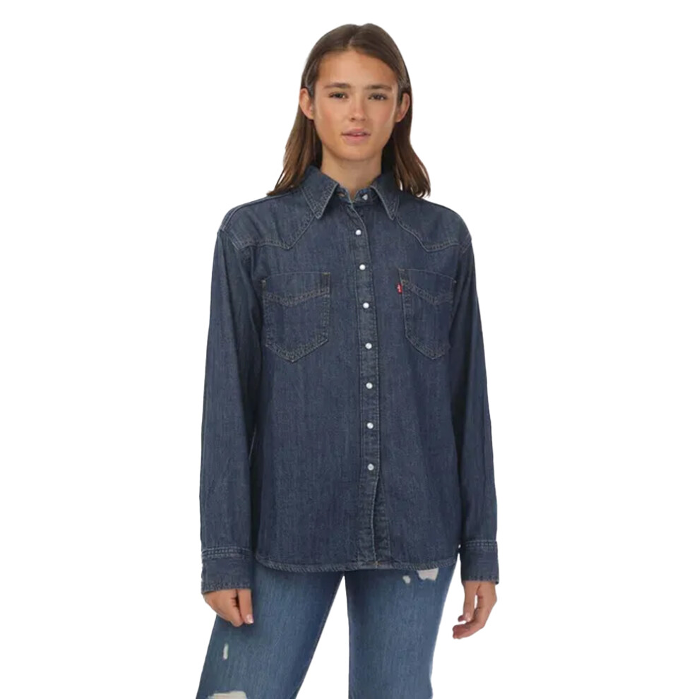 (8 UK, Denim) Levis Womens/Ladies Donovan Western Shirt