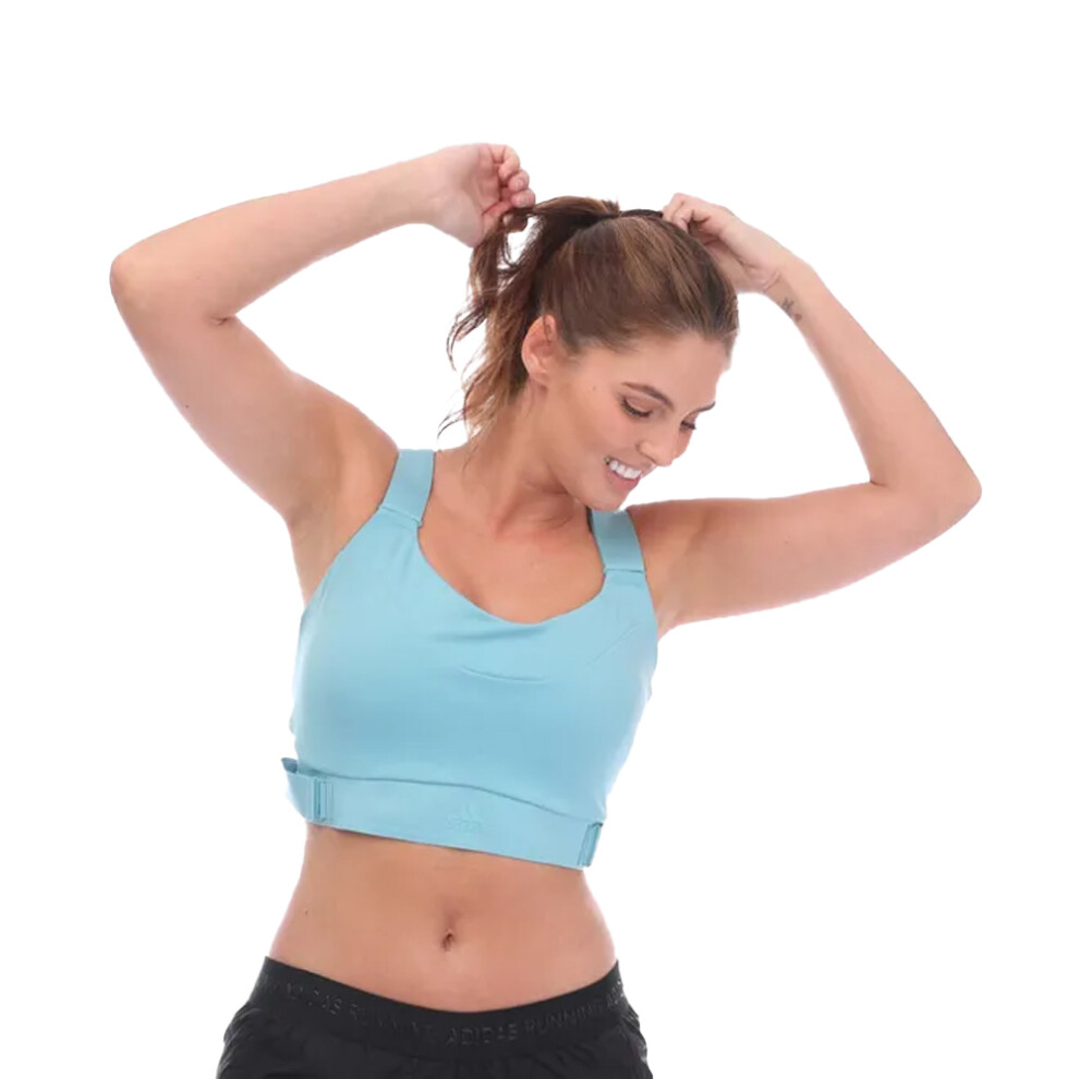 (28 UK - 30 UK, Blue) Adidas Womens/Ladies Fast Impact High Support Sports Bra