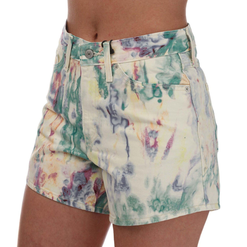 (26R, Multicoloured) Levis Womens/Ladies 80's Mom Shorts