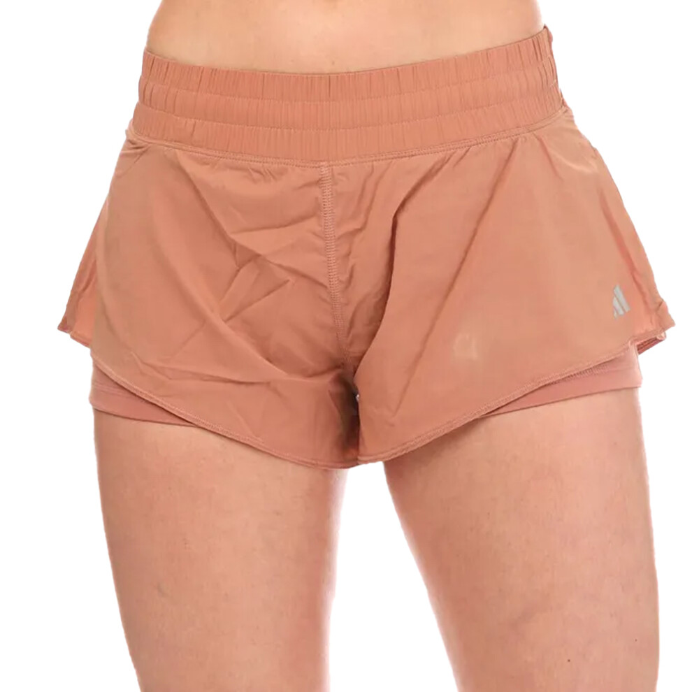 (6 UK, Clay Strata) Adidas Womens/Ladies Colective Power Running Shorts