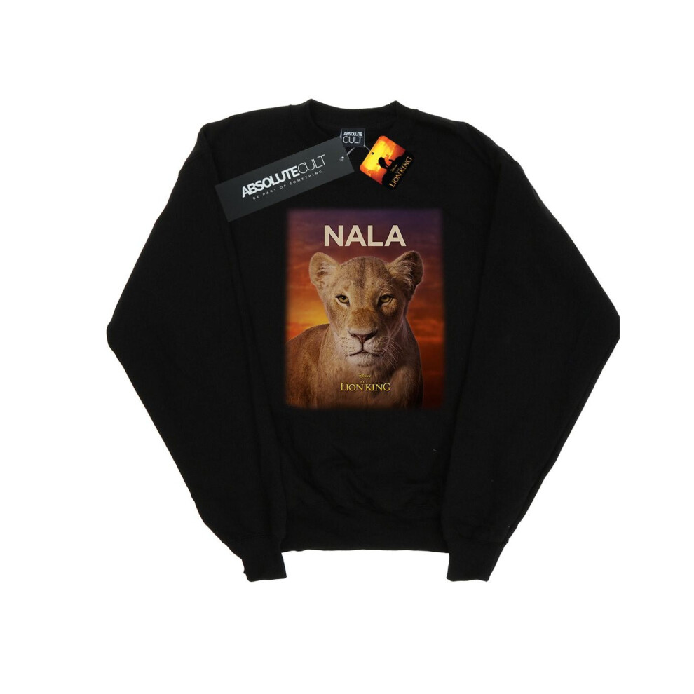 (12-13 Years, Black) Disney Girls The Lion King Movie Nala Poster Sweatshirt