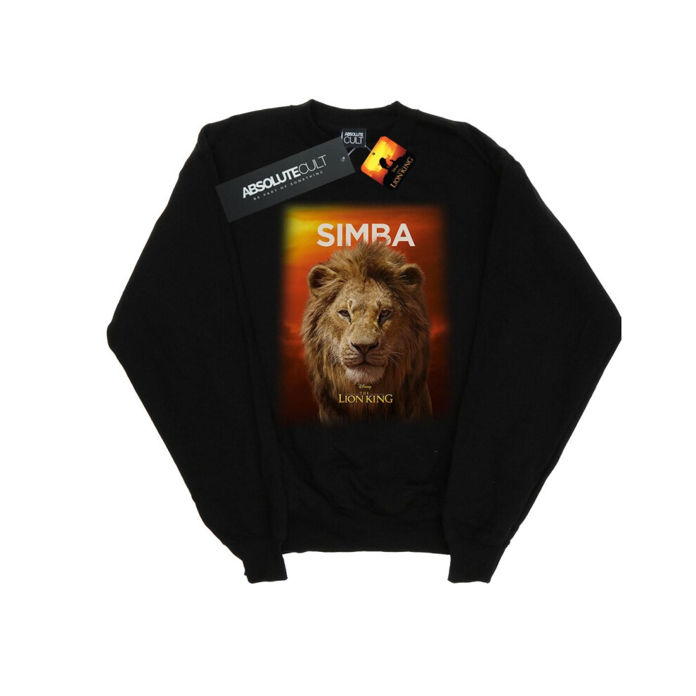 (5-6 Years, Black) Disney Girls The Lion King Movie Adult Simba Poster Sweatshirt