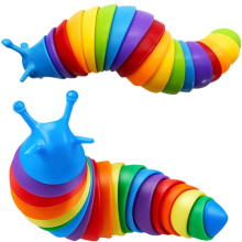 Fidget Slug Toy for children 18cm 3D Colorful Sensory Slug