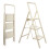 Heavy Duty 3 Step Folding Ladder with Handrail White 1