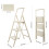 Heavy Duty 3 Step Folding Ladder with Handrail White 4
