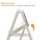 Heavy Duty 3 Step Folding Ladder with Handrail White 7