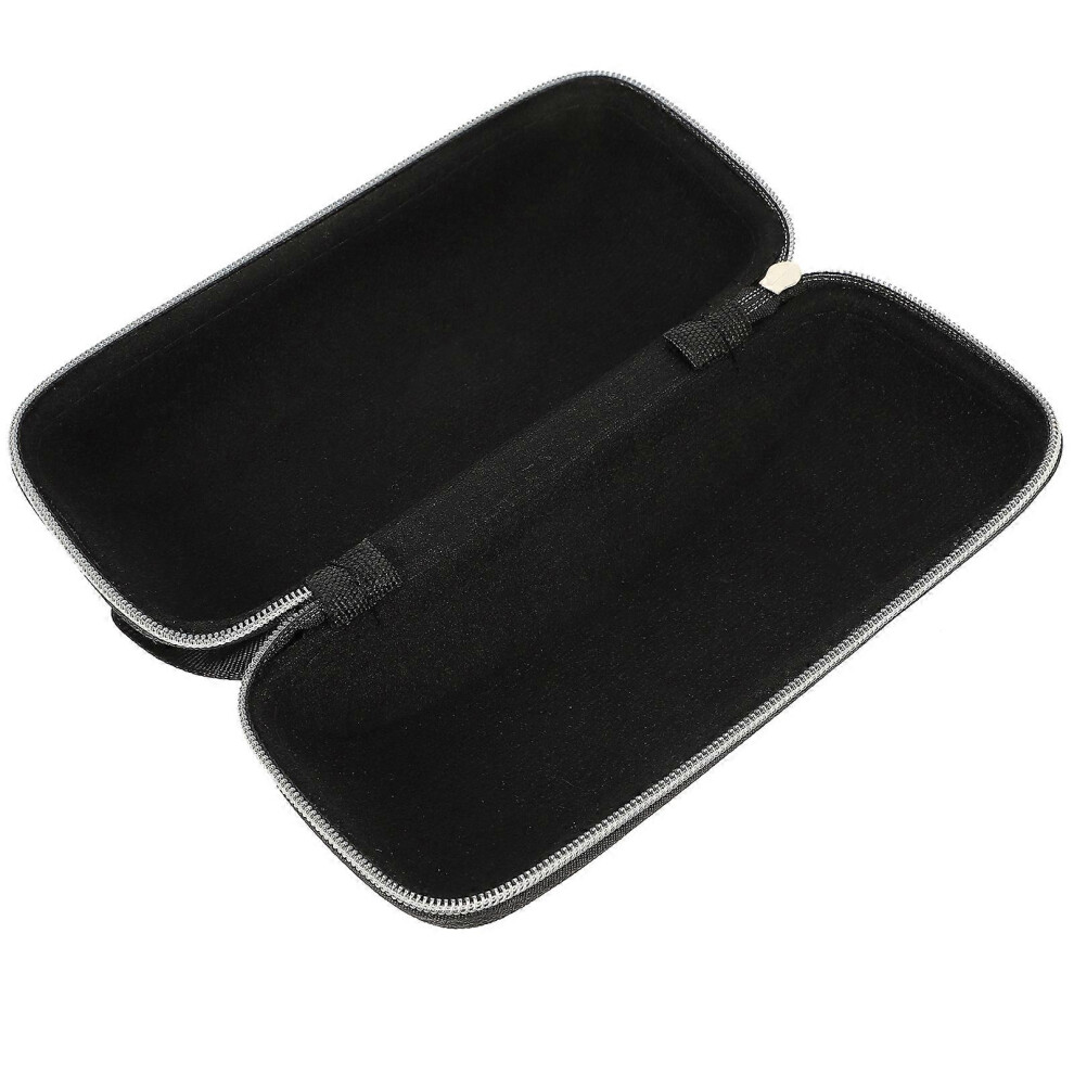 (As show, One size) 1pc Zipper Eyeglasses Case Honeycomb Pattern Glasses Case Sunglasses EVA Box Protector with Zipper (Black)